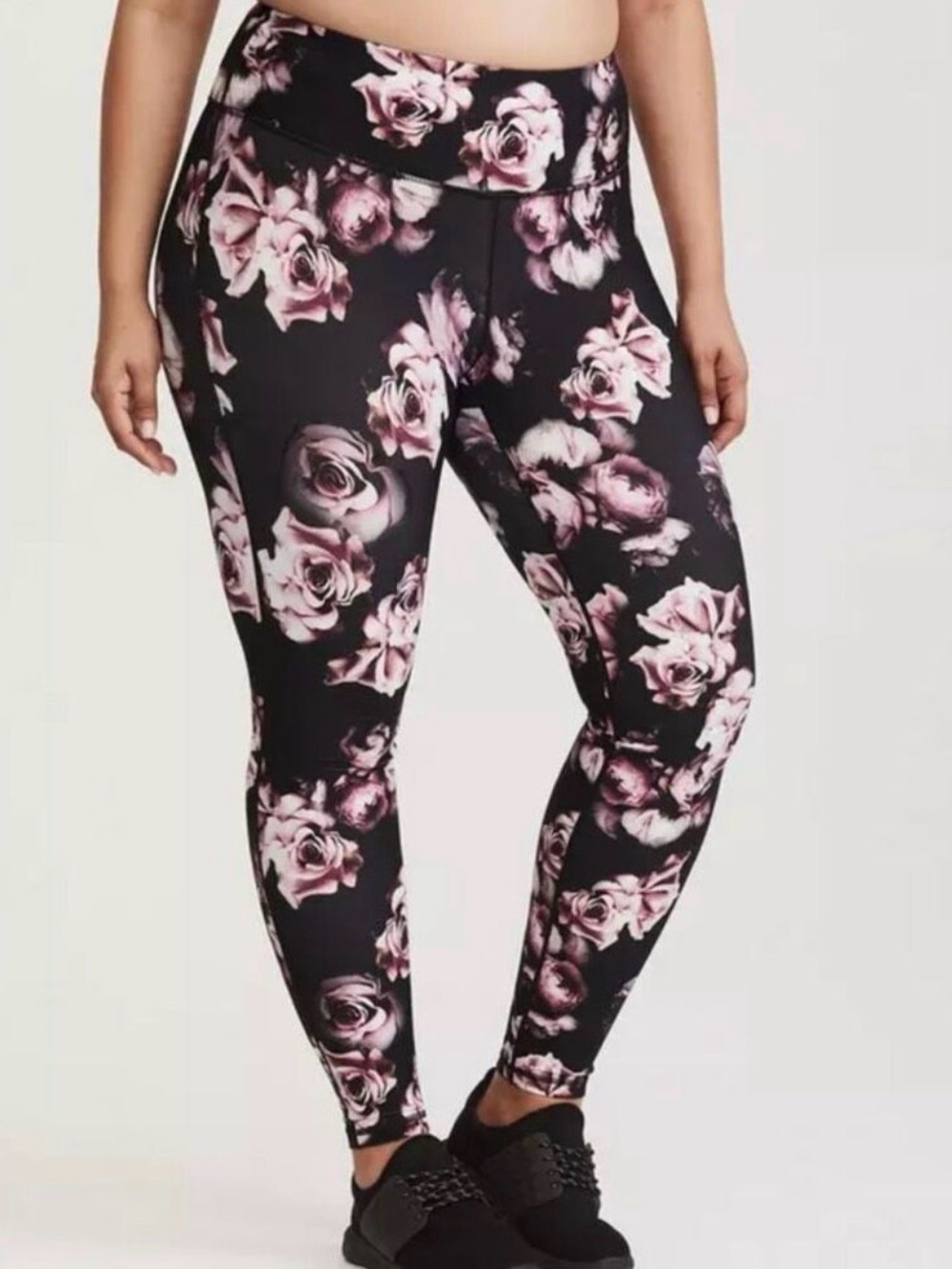 Torrid Active Women's Floral Print Leggings Black Size 1